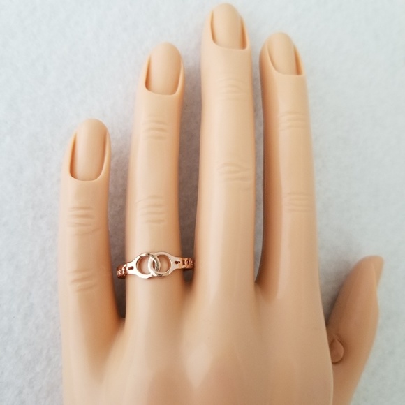 Rose Gold Handcuffs Ring - Picture 7 of 8